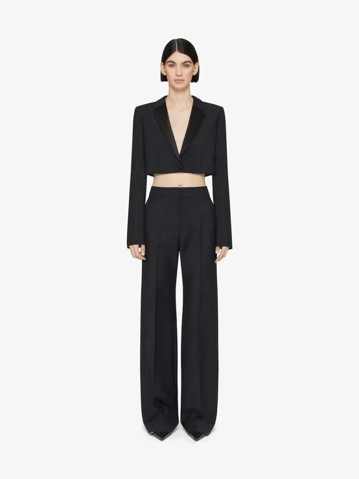 Women Pants and Shorts Givenchy Flare Tailored Pants In Wool And Mohair Black Women Pants and Shorts Givenchy Flare Tailored Pants In Wool And Mohair Black