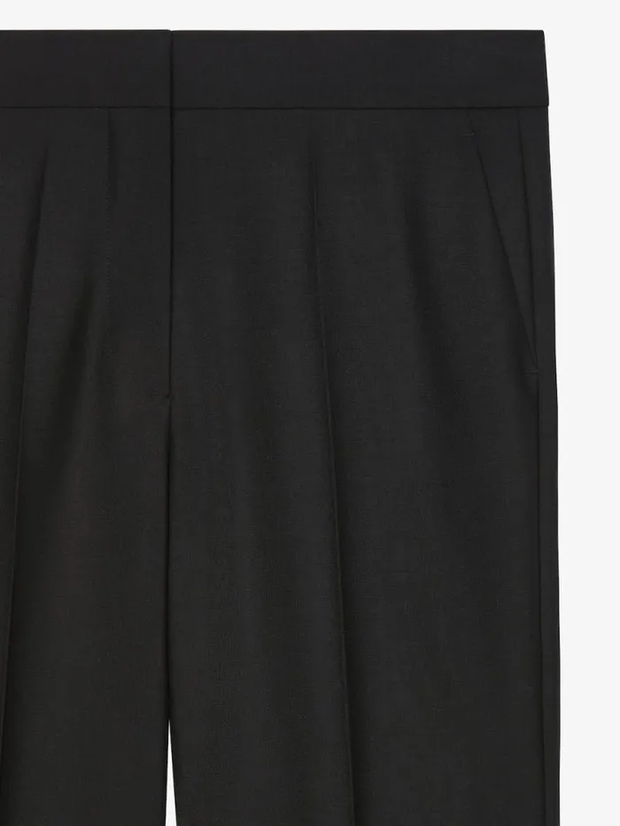 Women Pants and Shorts Givenchy Flare Tailored Pants In Wool And Mohair Black