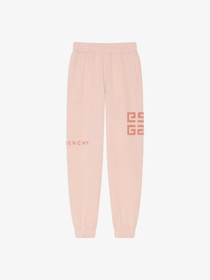 Women Pants and Shorts Givenchy GIVENCHY 4G Slim Fit Jogger Pants In Tufted Fleece Blush Pink