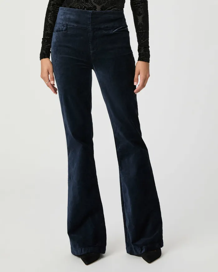 Women Pants PAIGE High Rise Lou Lou Flare Pant 8211 Deep Navy Velvet Women Pants PAIGE High Rise Lou Lou Flare Pant 8211 Deep Navy Velvet