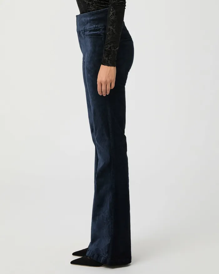 Women Pants PAIGE High Rise Lou Lou Flare Pant 8211 Deep Navy Velvet Women Pants PAIGE High Rise Lou Lou Flare Pant 8211 Deep Navy Velvet