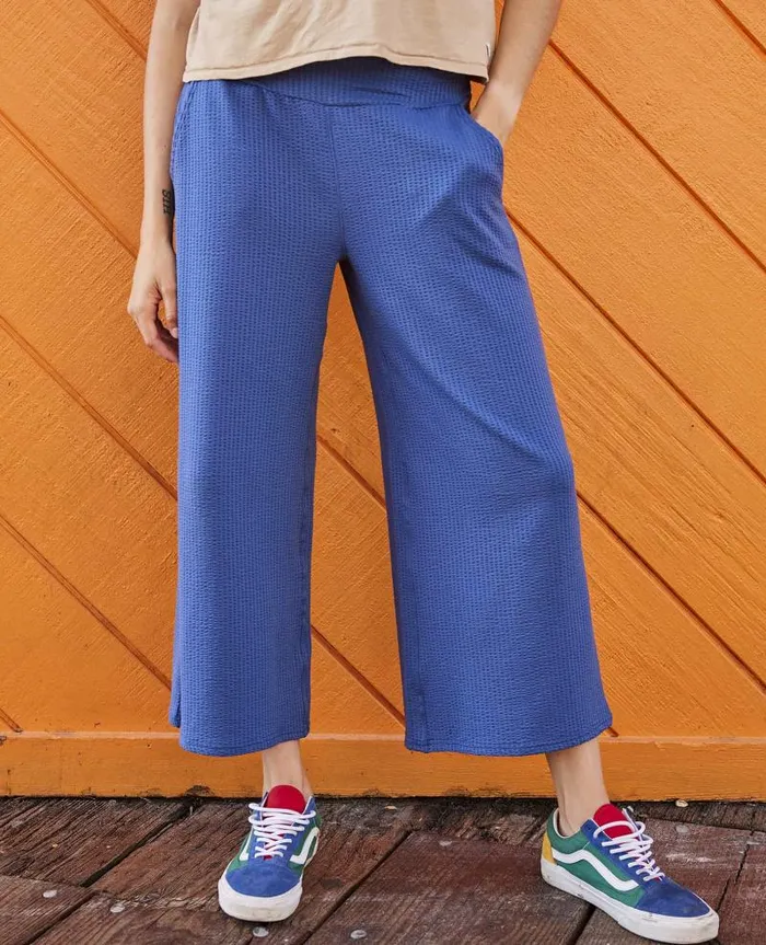 Women Pants Toad and Co Chaka Wide Leg Pant Cornflower Texture