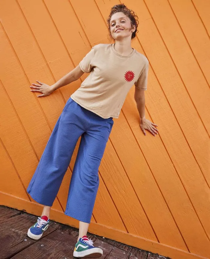 Women Pants Toad and Co Chaka Wide Leg Pant Cornflower Texture