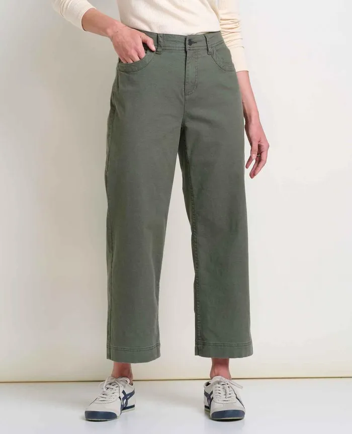 Women Pants Toad and Co Earthworks Wide Leg Pant Beetle