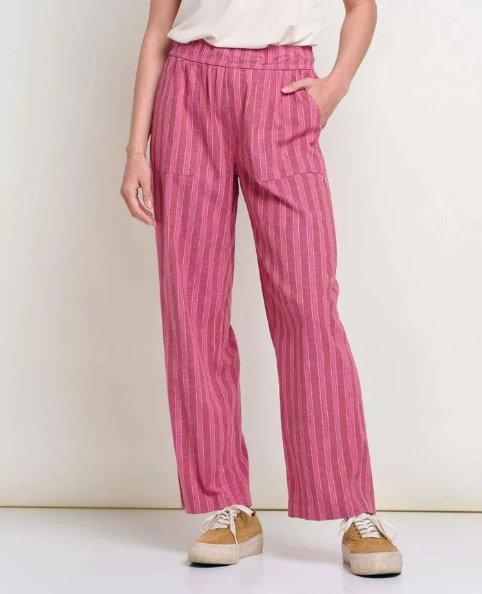 Women Pants Toad and Co Taj Hemp Pant Tulip Stripe