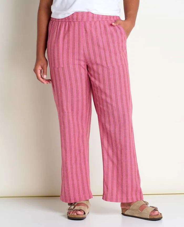 Women Pants Toad and Co Taj Hemp Pant Tulip Stripe
