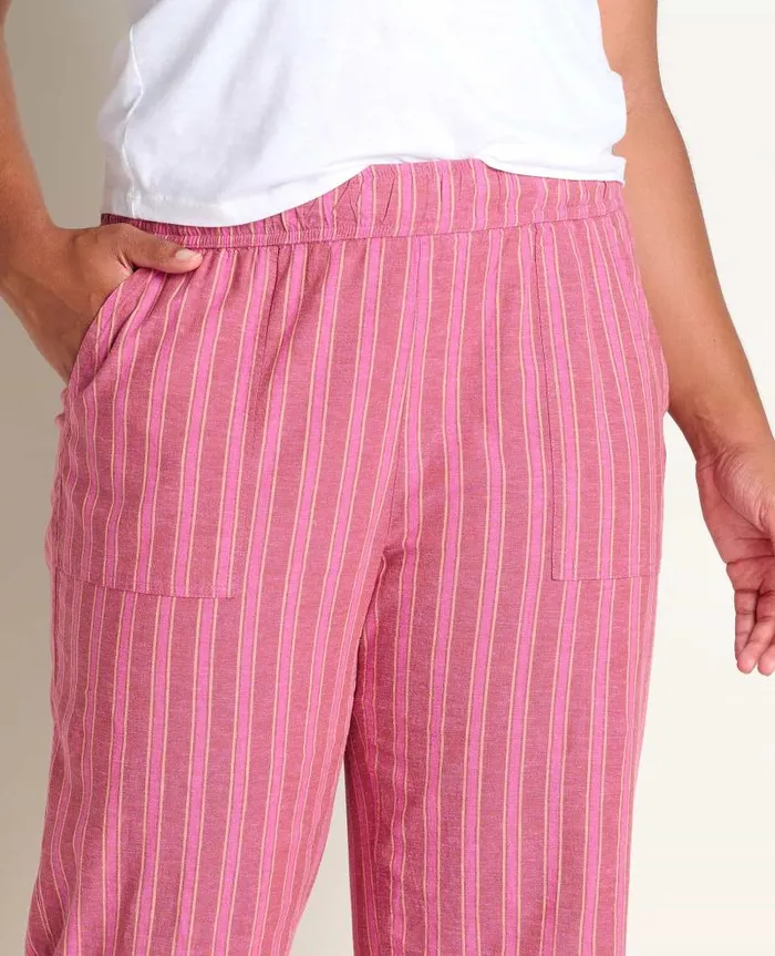 Women Pants Toad and Co Taj Hemp Pant Tulip Stripe