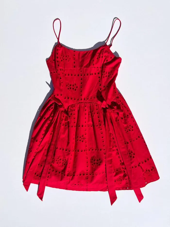 Women Penelope Mini Dress Red Broderie Lisa Says Gah Dresses