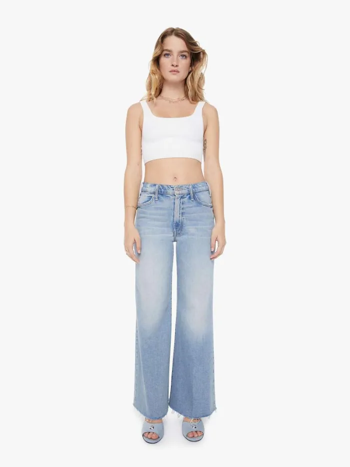 Women Petites Mother Denim Petites The Lil039 Hustler Roller Fray Wash I Confess