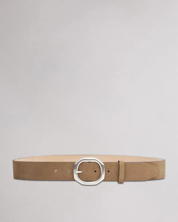 Women rag and bone Audrey Leather Belt Camel Suede Belts