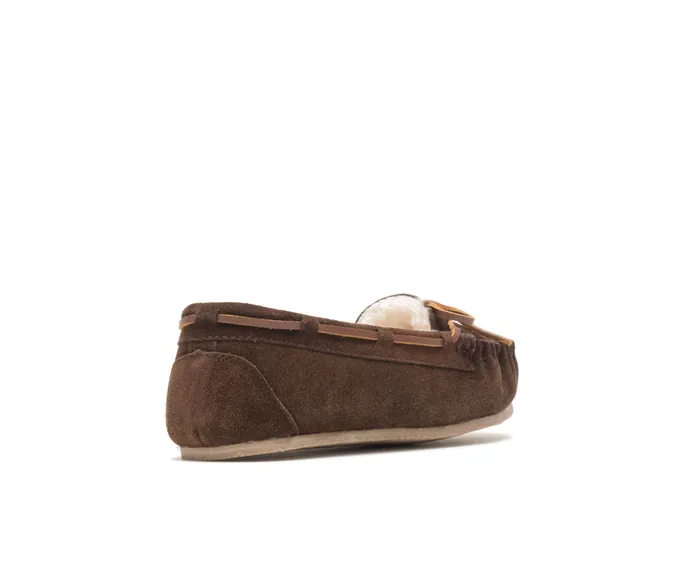 Women Raquel Jr Trapper Moc Chocolate Slippers Hush Puppies