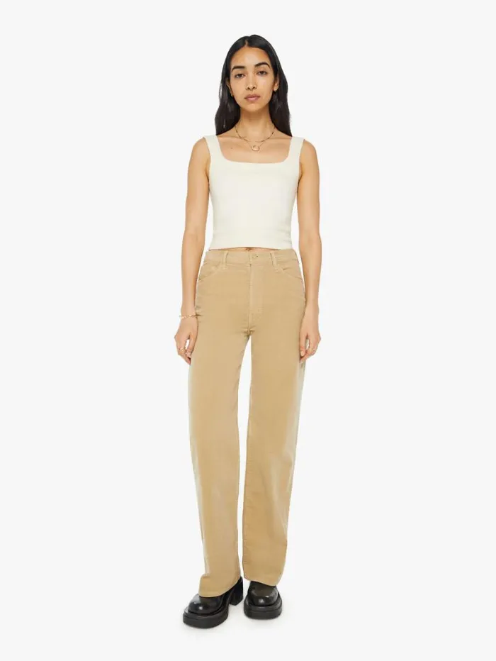 Women Relaxed Mother Denim The Dodger Sneak Taos Taupe