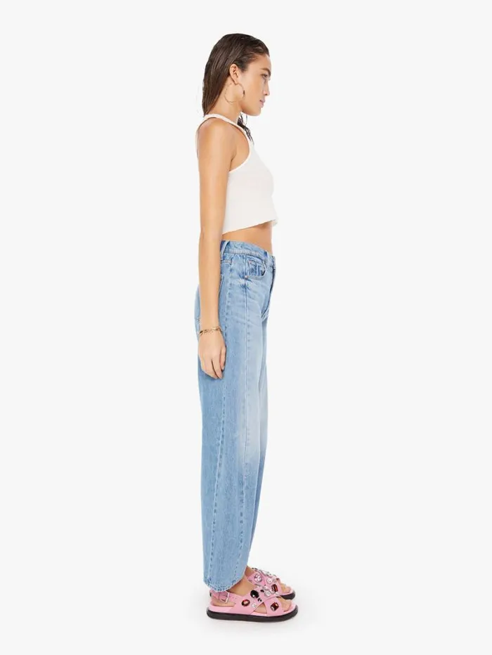 Women Relaxed Mother Denim The HalfPipe Flood Wash Material Girl