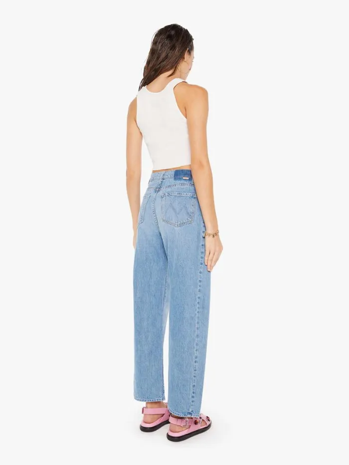 Women Relaxed Mother Denim The HalfPipe Flood Wash Material Girl