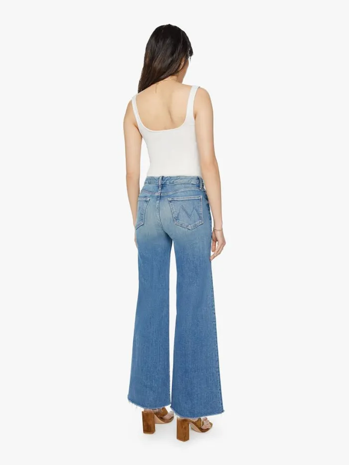 Women Relaxed Mother Denim The Roller Fray Wash Riding The Cliffside