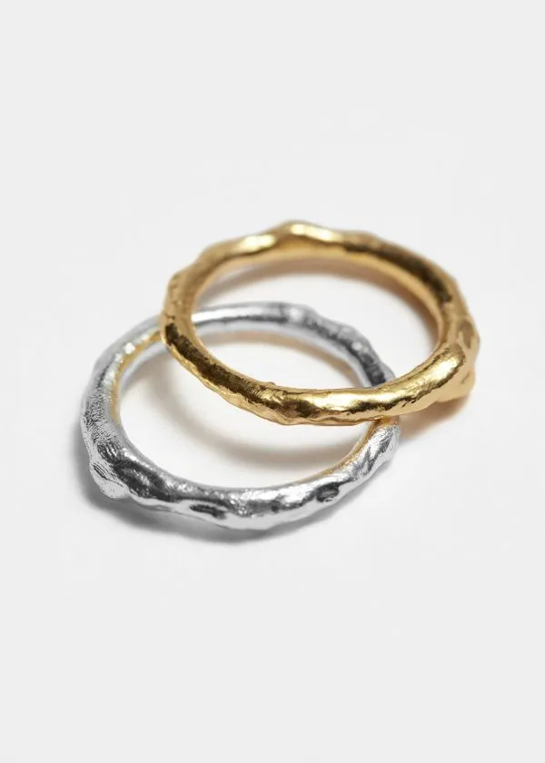 Women Rings and Other Stories Hammared Ring Gold