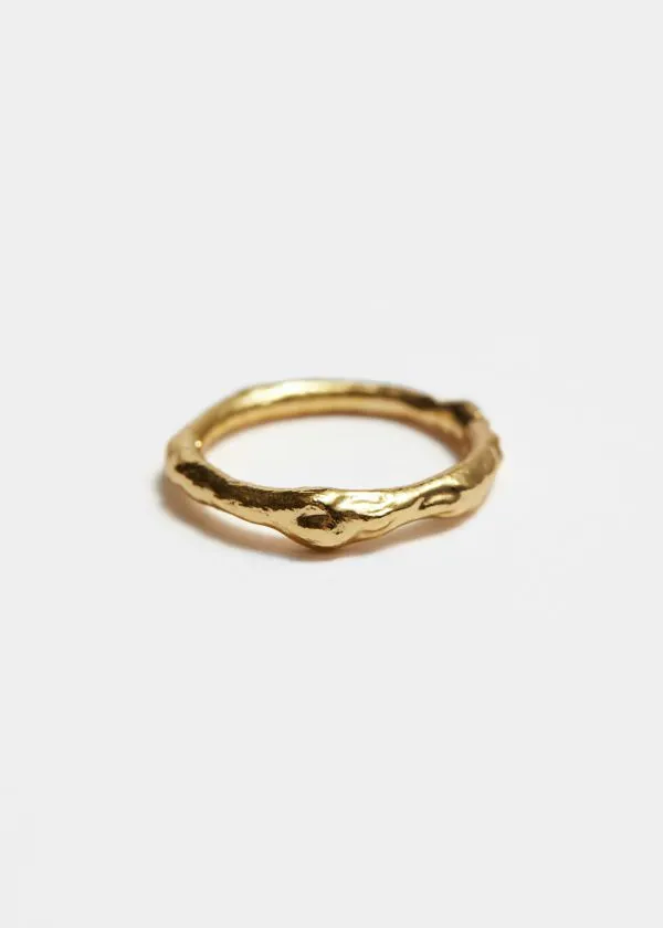 Women Rings and Other Stories Hammared Ring Gold