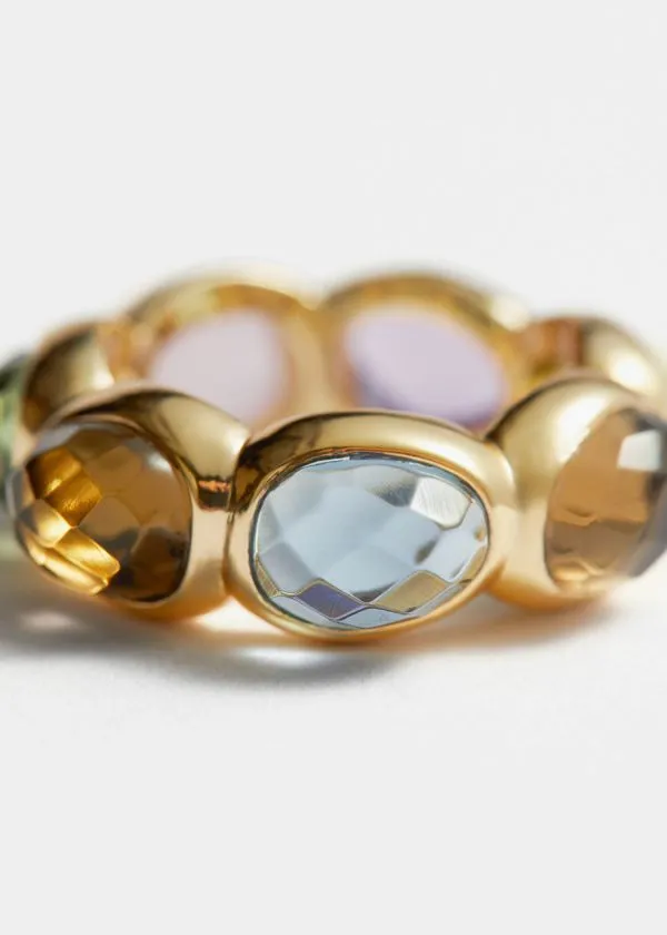 Women Rings and Other Stories Vibrant Crystal Ring Gold