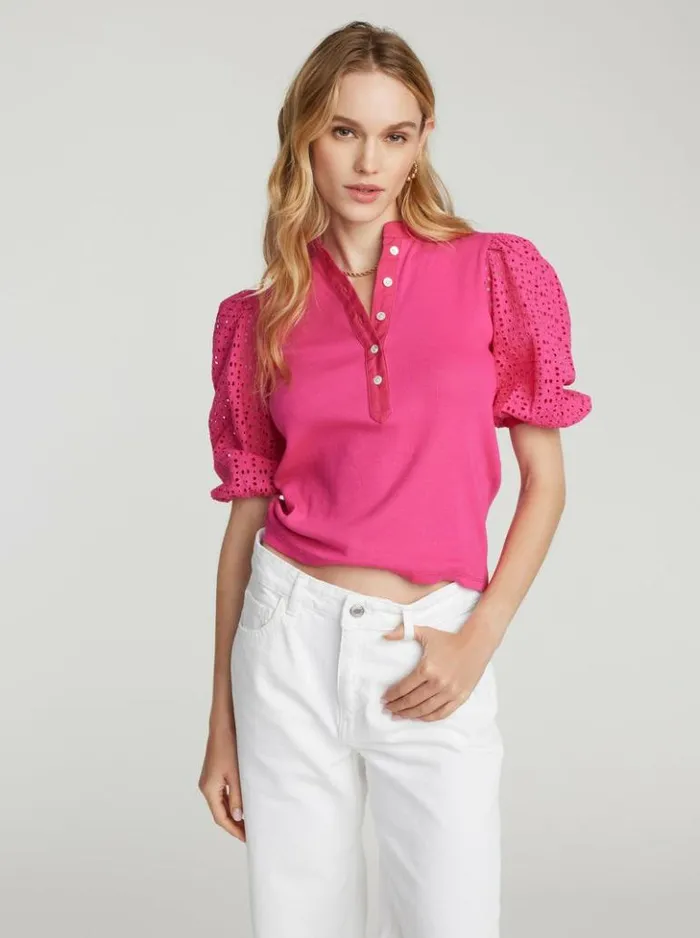 Women Robert Graham Tops Brinley Shirt Magenta