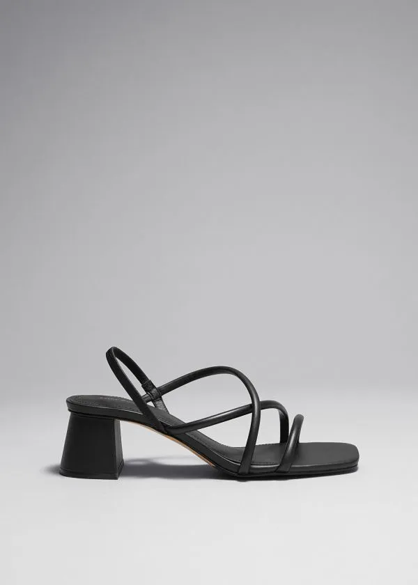 Women Sandals and Other Stories Strappy Block Heel Sandals Black