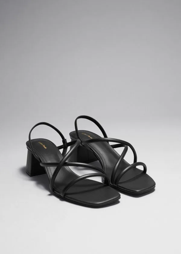 Women Sandals and Other Stories Strappy Block Heel Sandals Black