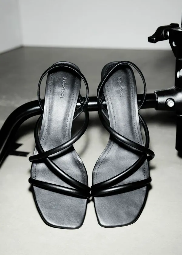 Women Sandals and Other Stories Strappy Block Heel Sandals Black