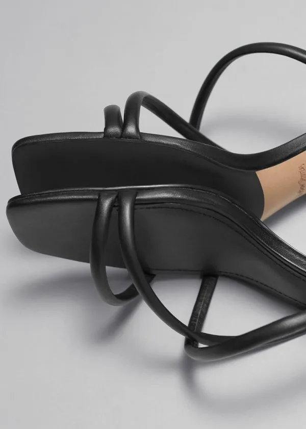 Women Sandals and Other Stories Strappy Block Heel Sandals Black