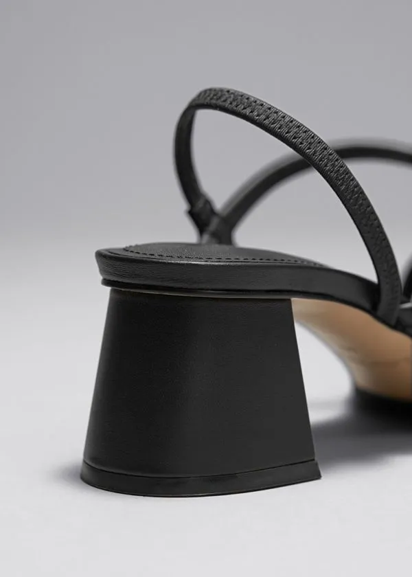 Women Sandals and Other Stories Strappy Block Heel Sandals Black