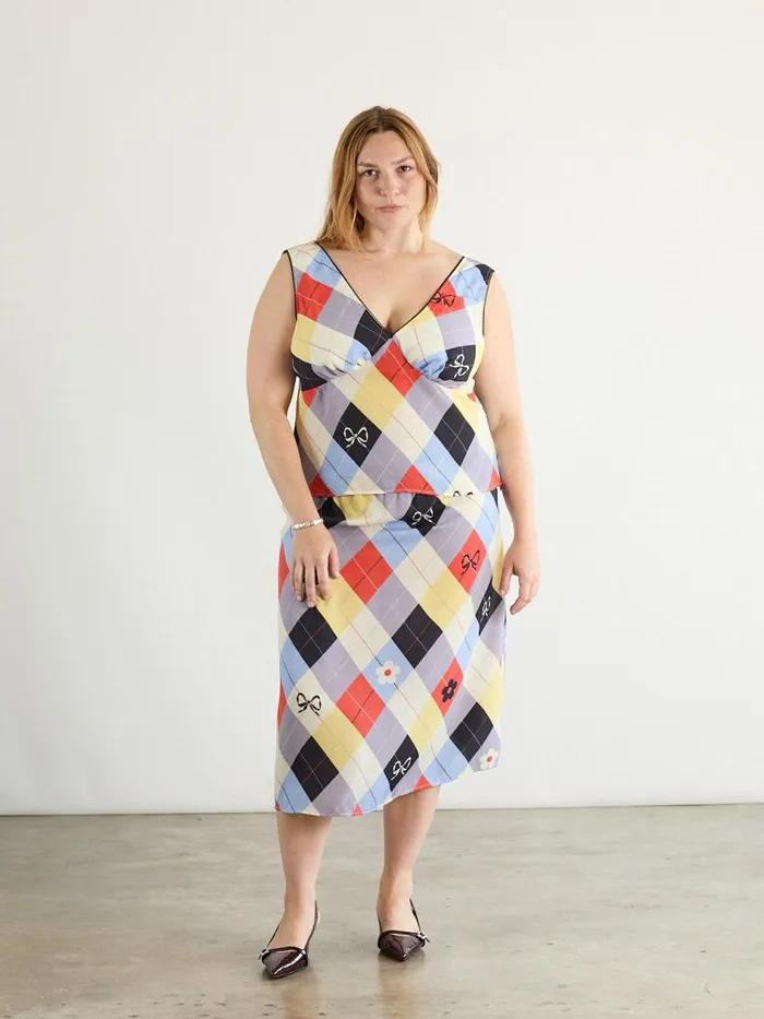 Women Sandy Midi Skirt Cirque Argyle Lisa Says Gah Skirts