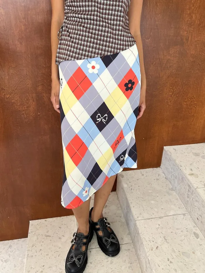 Women Sandy Midi Skirt Cirque Argyle Lisa Says Gah Skirts