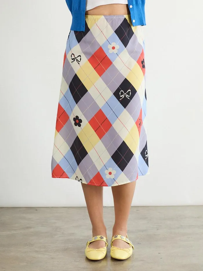 Women Sandy Midi Skirt Cirque Argyle Lisa Says Gah Skirts