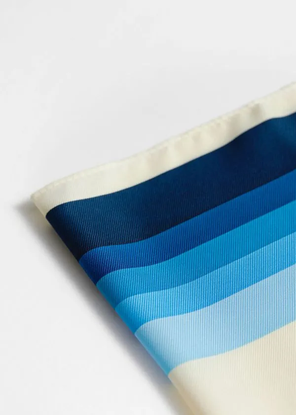 Women Scarves and Other Stories Gradient Square Scarf Blue Women Scarves and Other Stories Gradient Square Scarf Blue
