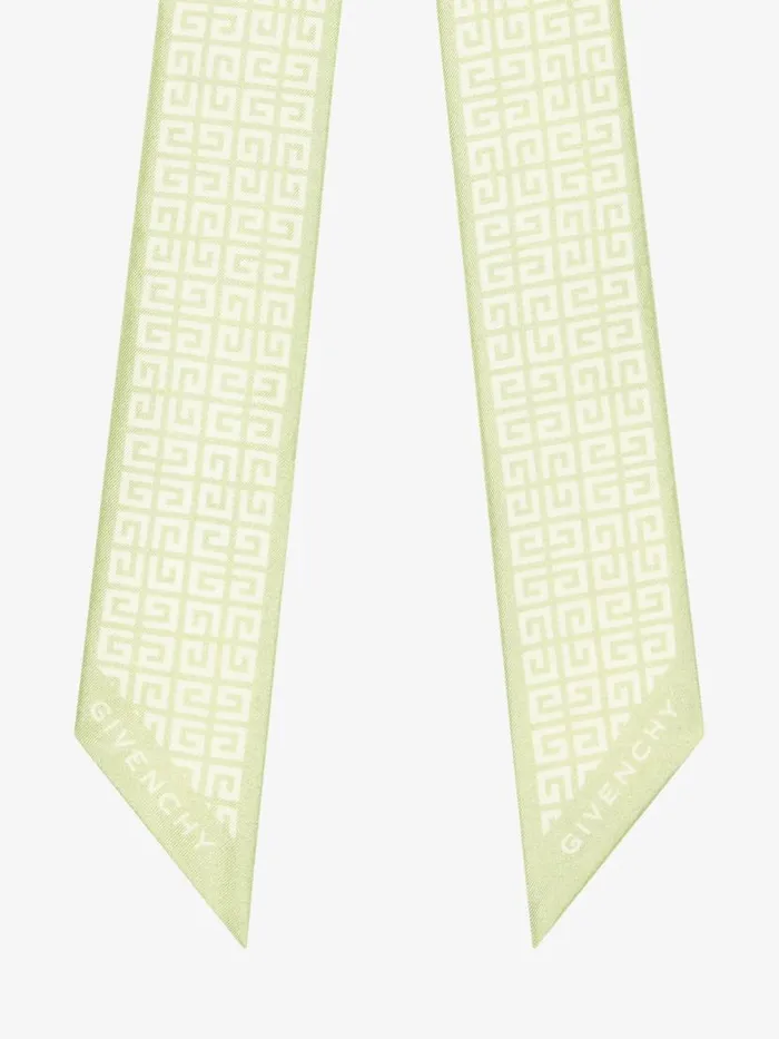 Women Scarves Givenchy 4G Bandeau In Silk Almond Green Women Scarves Givenchy 4G Bandeau In Silk Almond Green