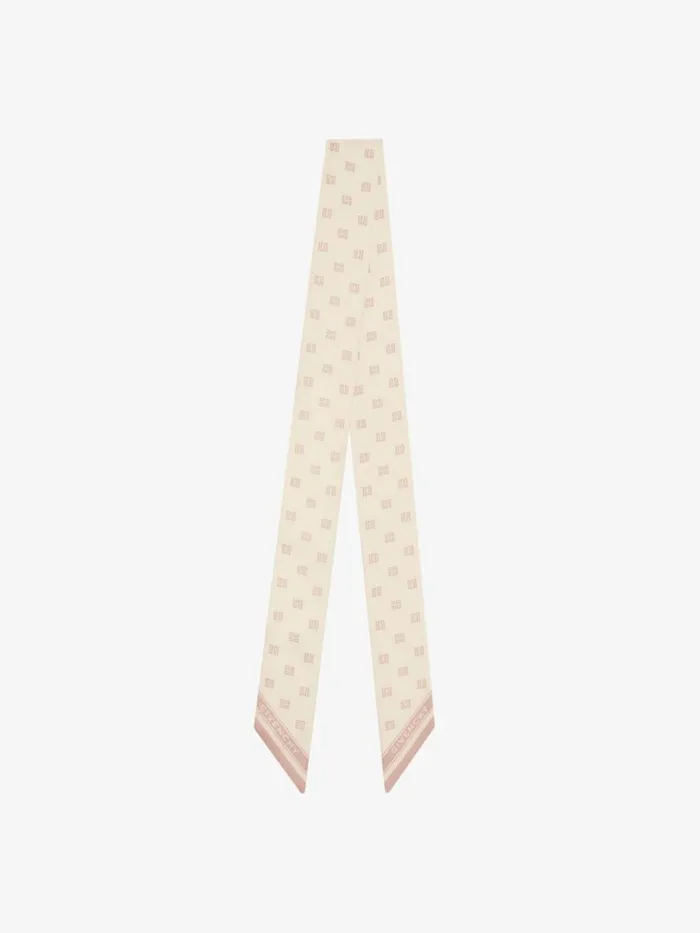 Women Scarves Givenchy Bandeau In 4G Silk Ecru