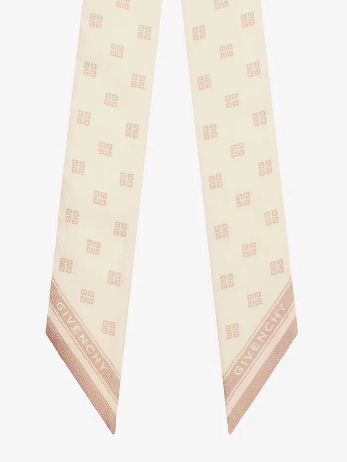 Women Scarves Givenchy Bandeau In 4G Silk Ecru Women Scarves Givenchy Bandeau In 4G Silk Ecru