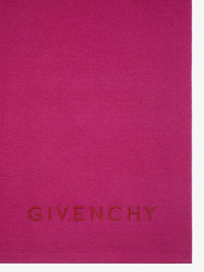 Women Scarves Givenchy GIVENCHY 4G Scarf In Wool Cyclamen Women Scarves Givenchy GIVENCHY 4G Scarf In Wool Cyclamen