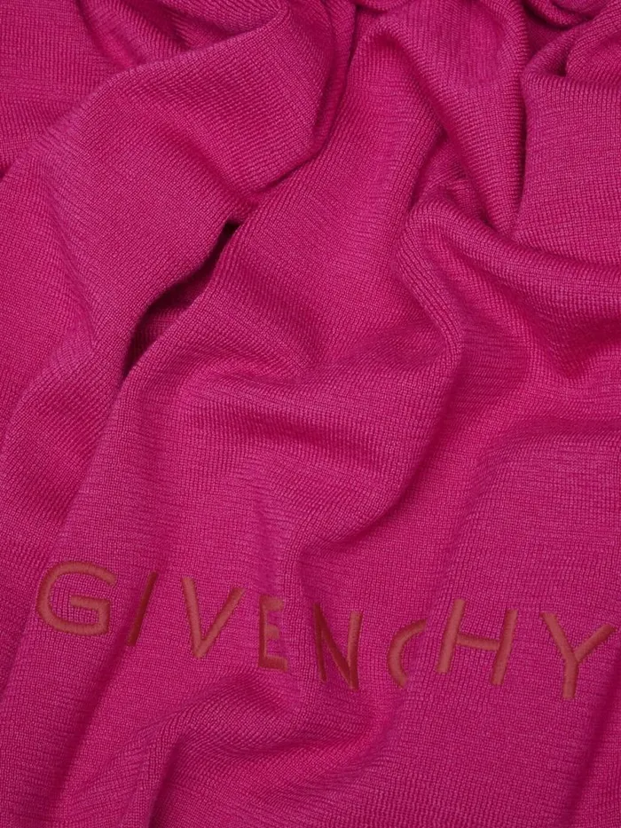 Women Scarves Givenchy GIVENCHY 4G Scarf In Wool Cyclamen Women Scarves Givenchy GIVENCHY 4G Scarf In Wool Cyclamen