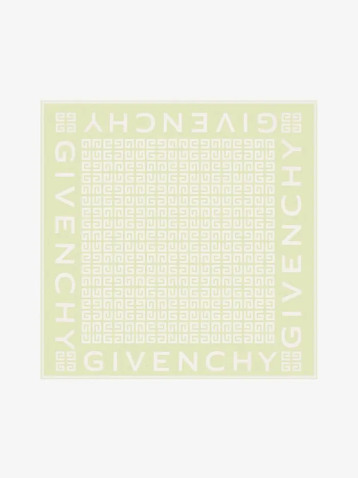 Women Scarves Givenchy GIVENCHY 4G Square In Silk Almond Green