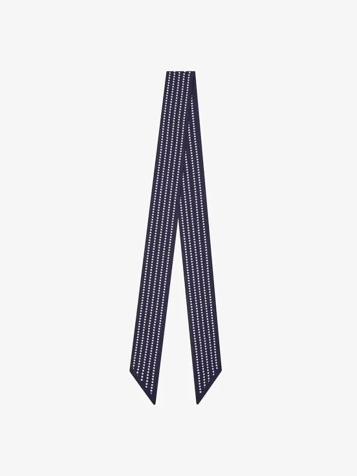 Women Scarves Givenchy Polka Dots Bandeau In Silk Navywhite