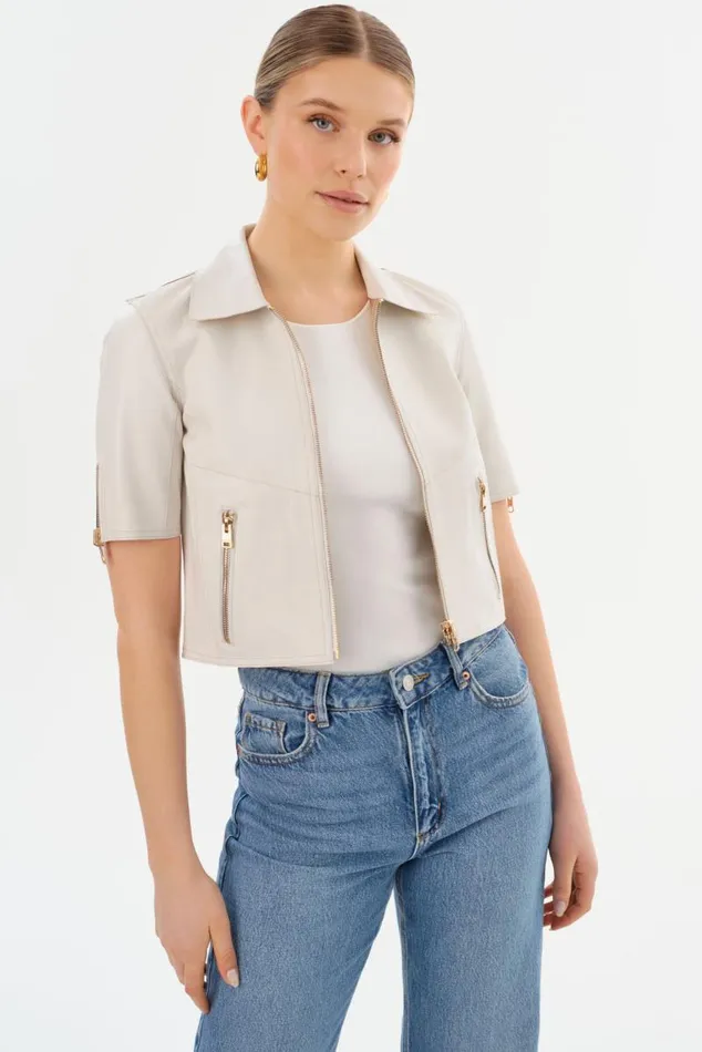 Women SEVANA Reversible Leather Jacket Winter Whitegold LAMARQUE Leather Jackets Women SEVANA Reversible Leather Jacket Winter Whitegold LAMARQUE Leather Jackets