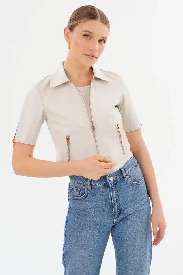 Women SEVANA Reversible Leather Jacket Winter Whitegold LAMARQUE Leather Jackets Women SEVANA Reversible Leather Jacket Winter Whitegold LAMARQUE Leather Jackets