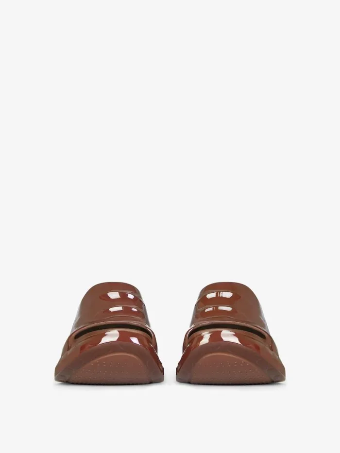 Women Shark Lock Givenchy Marshmallow Wedge Sandals In Rubber Chocolate Women Shark Lock Givenchy Marshmallow Wedge Sandals In Rubber Chocolate