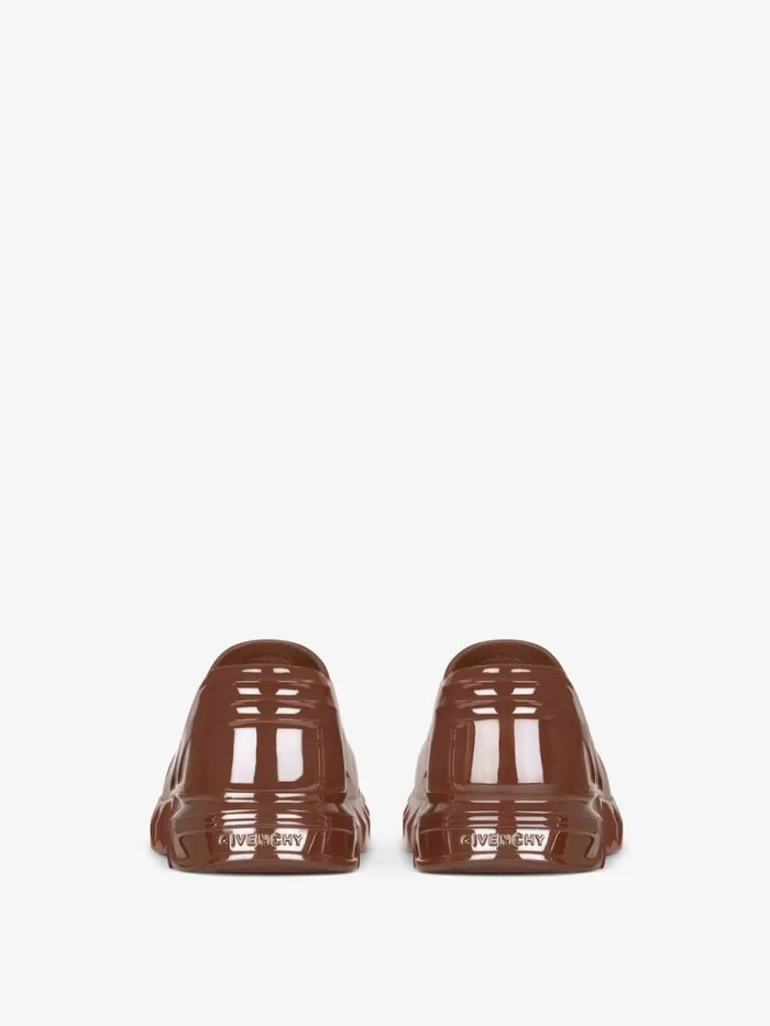 Women Shark Lock Givenchy Marshmallow Wedge Sandals In Rubber Chocolate Women Shark Lock Givenchy Marshmallow Wedge Sandals In Rubber Chocolate