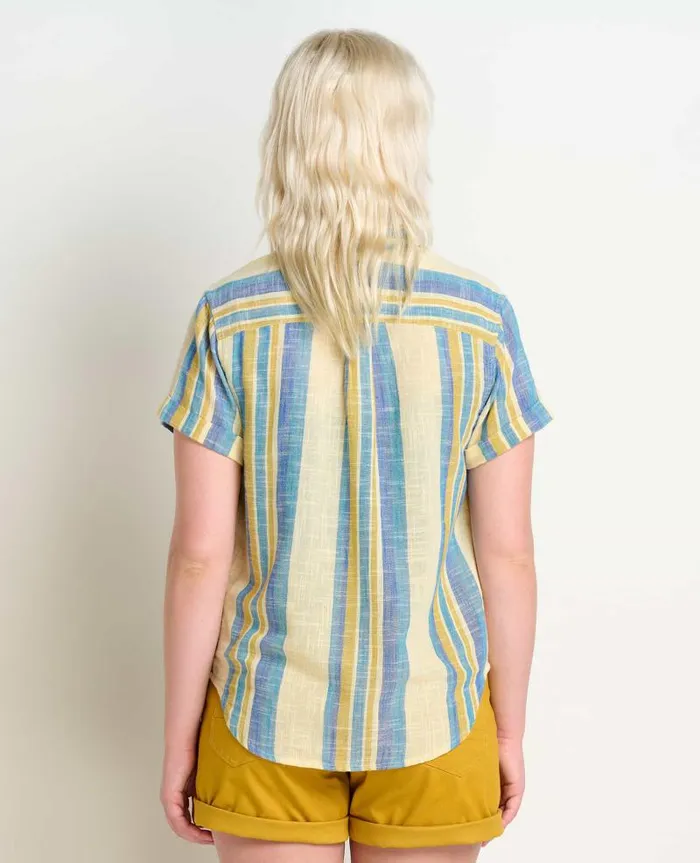 Women Shirts and Tops Toad and Co Camp Cove Short Sleeve Shirt Barley Stripe
