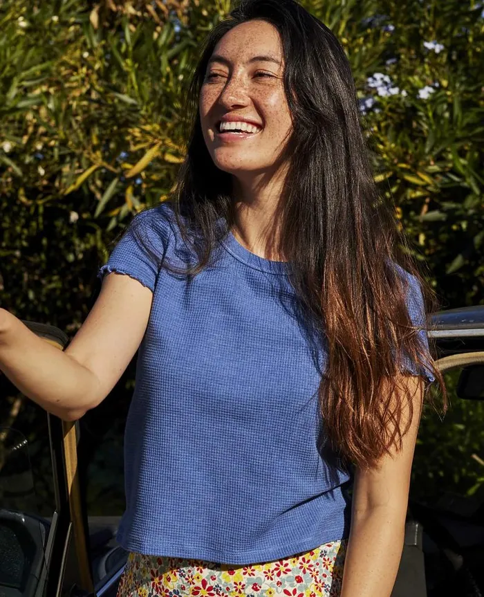 Women Shirts and Tops Toad and Co Foothill Baby Tee Cornflower