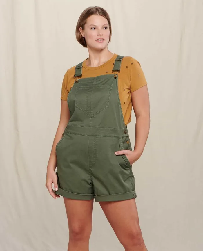 Women Shorts Toad and Co Cottonwood Shorteralls Beetle Vintage Wash