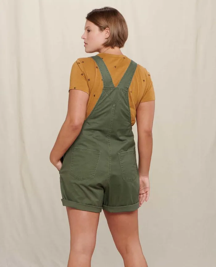 Women Shorts Toad and Co Cottonwood Shorteralls Beetle Vintage Wash