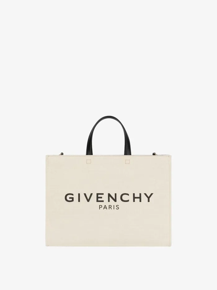 Women Shoulder Bags Givenchy Medium GTote Shopping Bag In Canvas Beigeblack