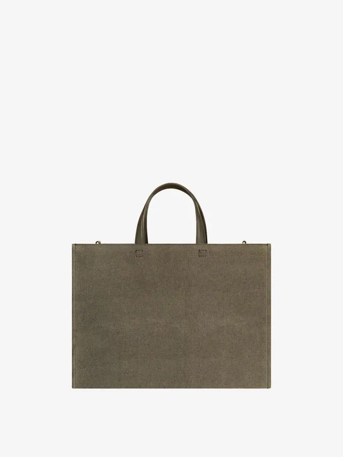 Women Shoulder Bags Givenchy Medium GTote Shopping Bag In Canvas Dark Khaki