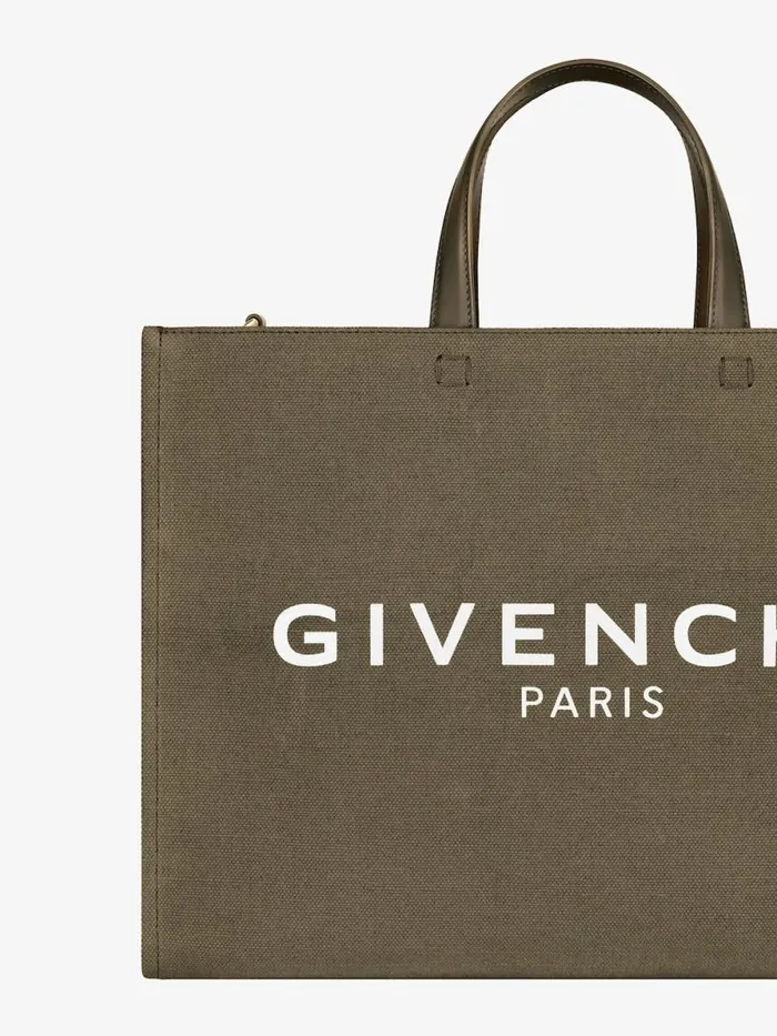 Women Shoulder Bags Givenchy Medium GTote Shopping Bag In Canvas Dark Khaki